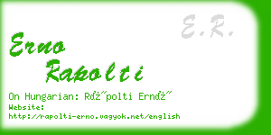 erno rapolti business card